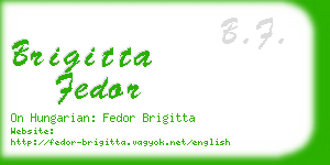 brigitta fedor business card